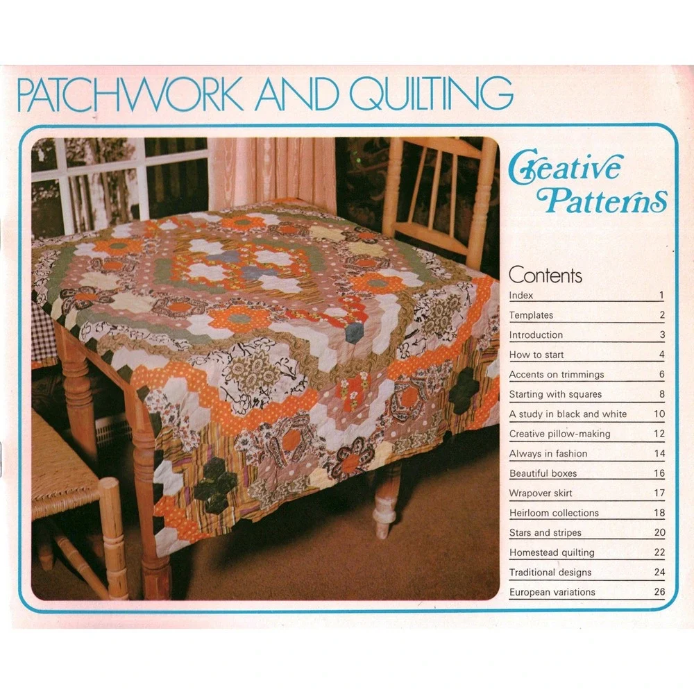 Creative Patterns Patchwork and Quilting Vintage Instructional Booklet Templates